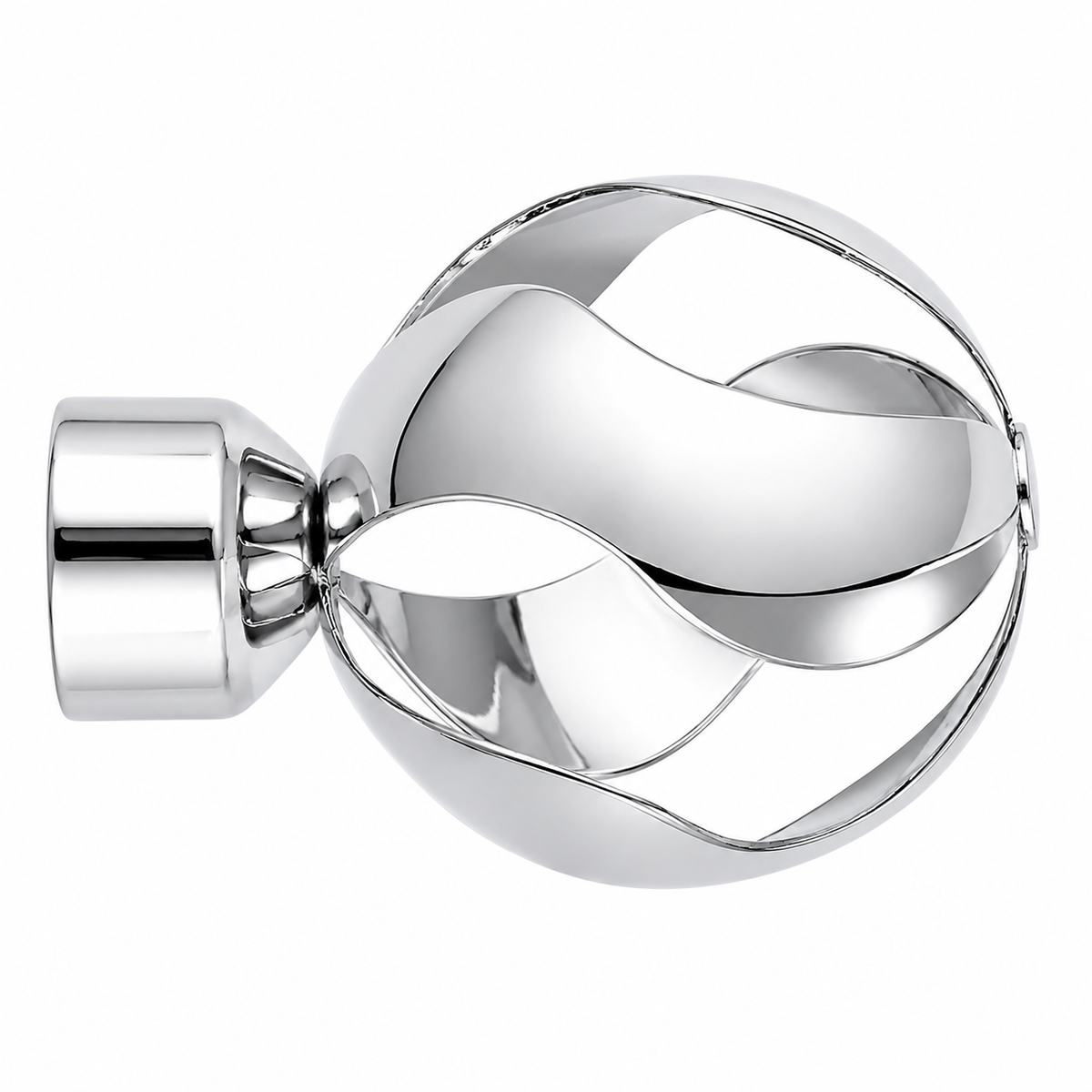 Tringle Complète Tube Aluminium Pour Rideaux Modèle MIRAGE Argenté Brillant