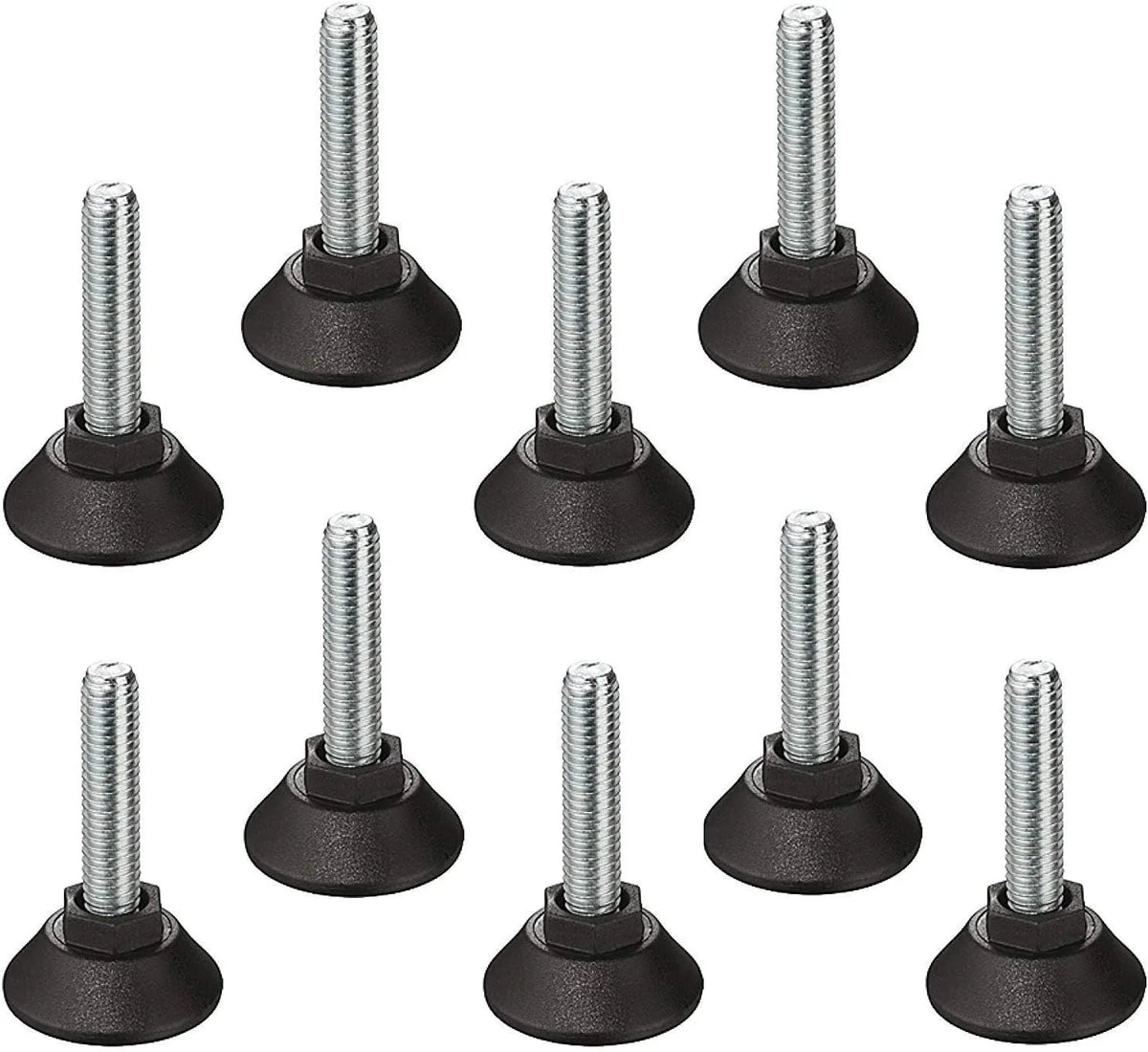 Patins de pieds réglables en hauteur, base en plastique - Lot 12pcs - SQES