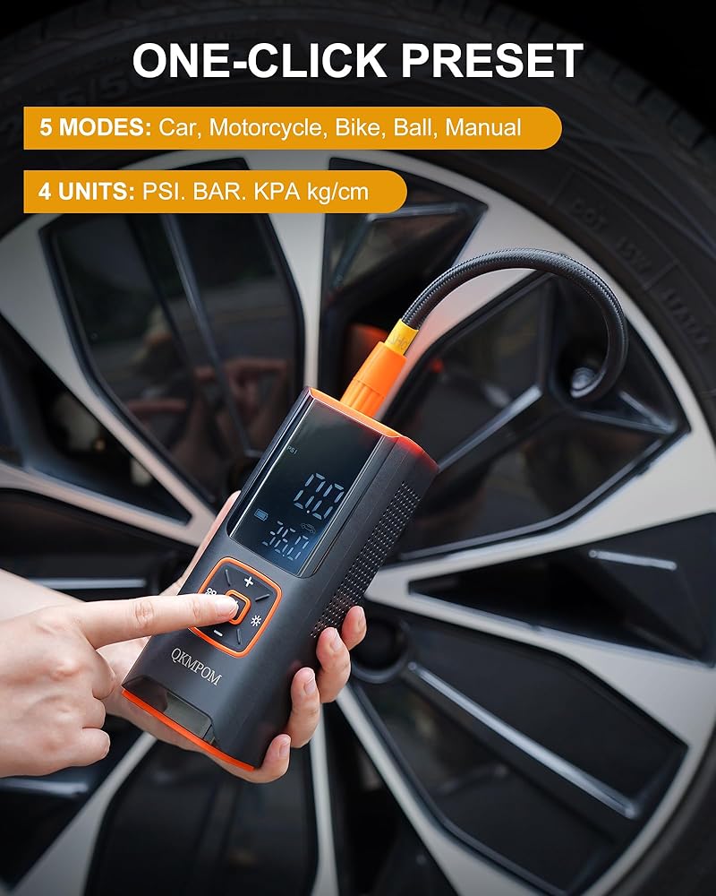 Compresseur Air Portable 180 PSI - Gonfleur Pneu Sans Fil - 50W