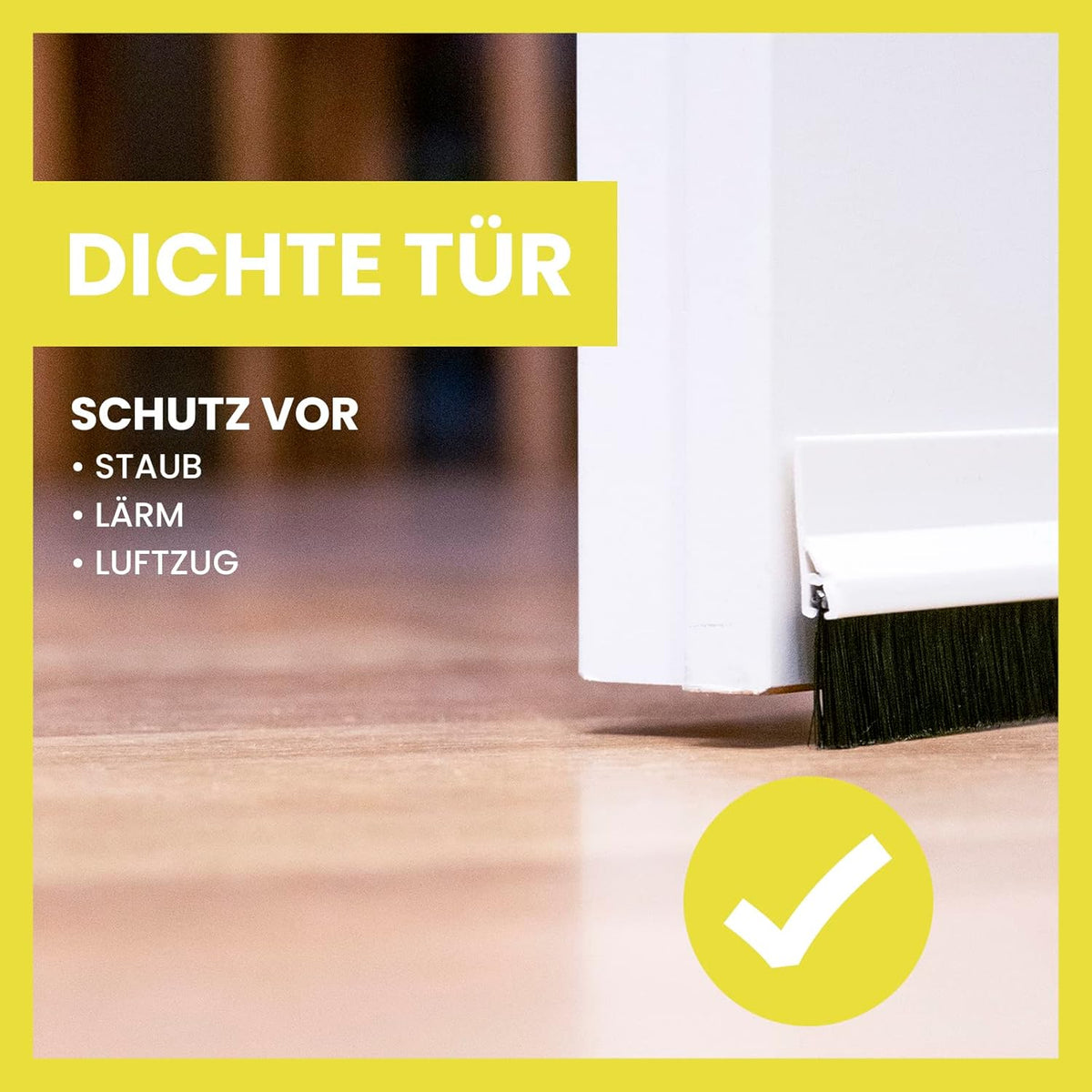 GEKO Joint brosse de porte auto-adhésif Blanc