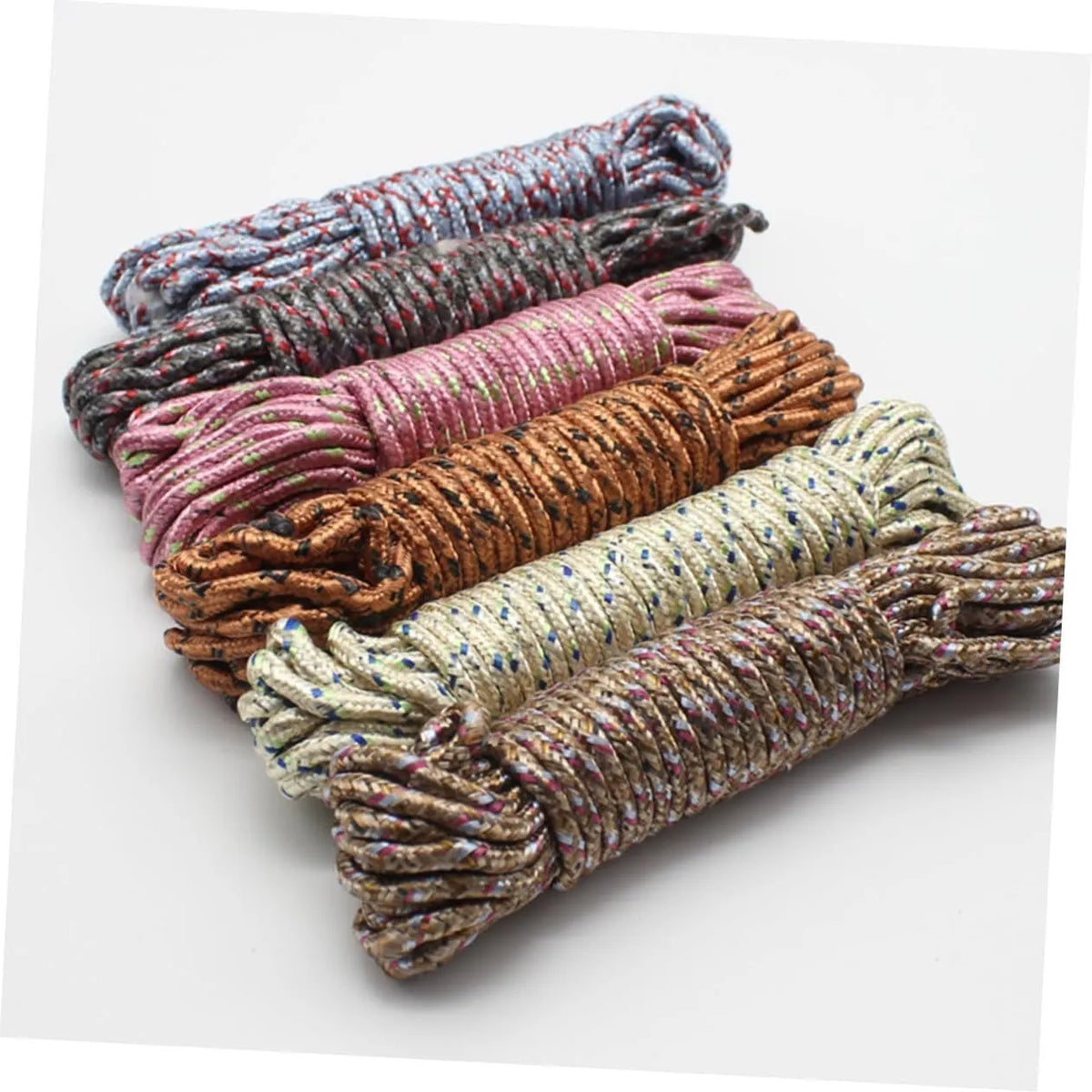 Fil De Séchage en Nylon 20m, Corde à Linge en Plein Air, Corde en Nylon Tressé, Corde Résistante Aux Intempéries, Corde De Camping Voyage, Vêtements, Résistant Aux Intempéries - SQES
