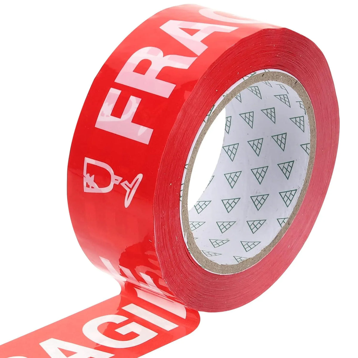 LOT 6 Rubans adhésif imprimé Fragile 50mmx66mt-Rouge boss tape - SQES