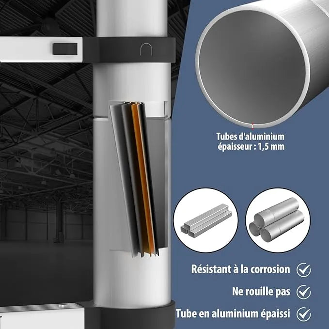 Echelle Télescopique Aluminium ACEM 3.2M - 11 Marches - SQES