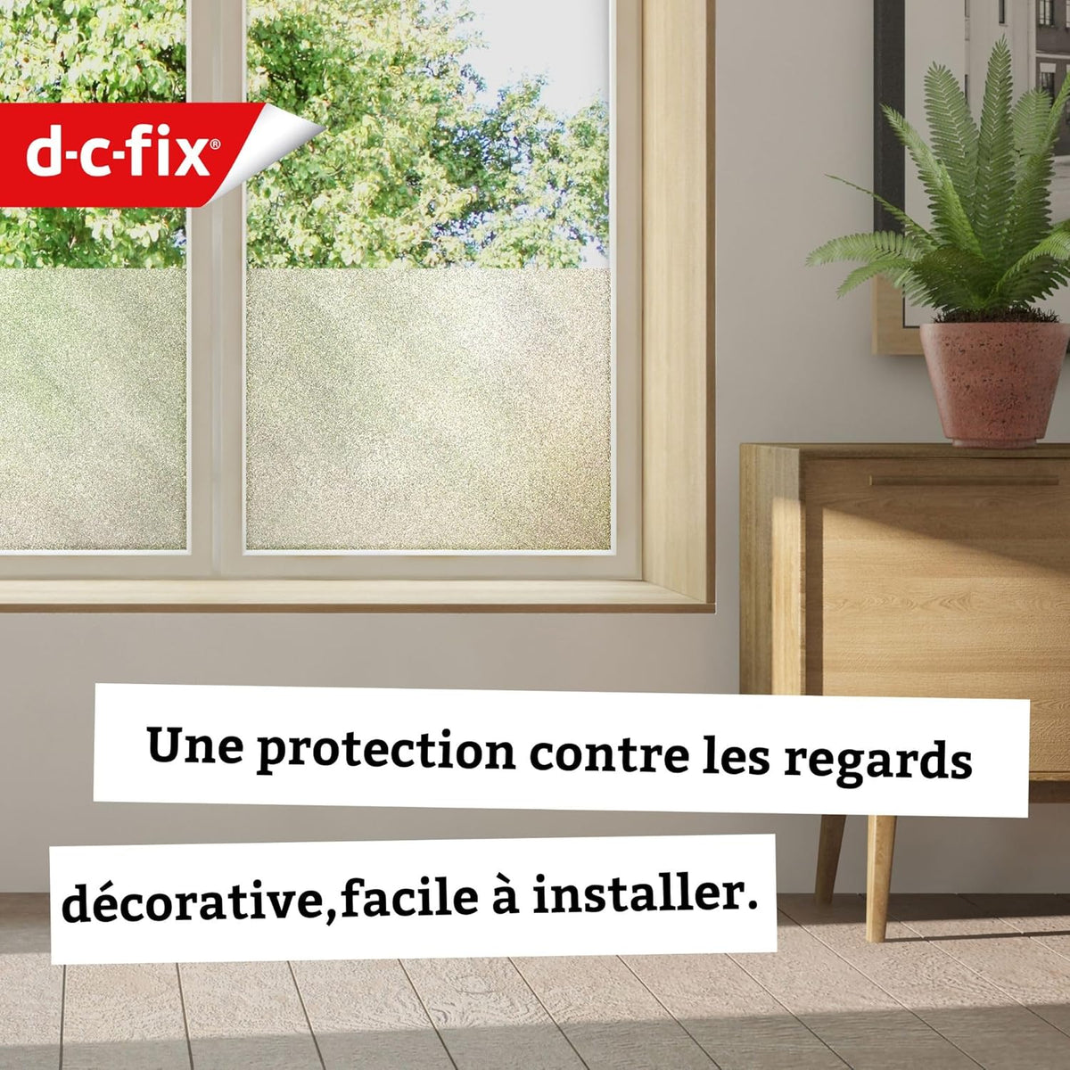 Film autocollant de verre givré pour fenêtre 2m x 60cm - SQES