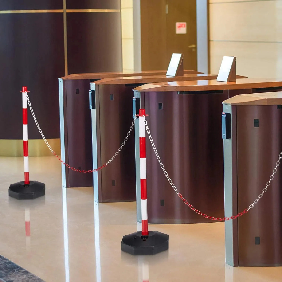 Poteau de signalisation - délimitation chaînes barrière de parking - 90 cm - SQES