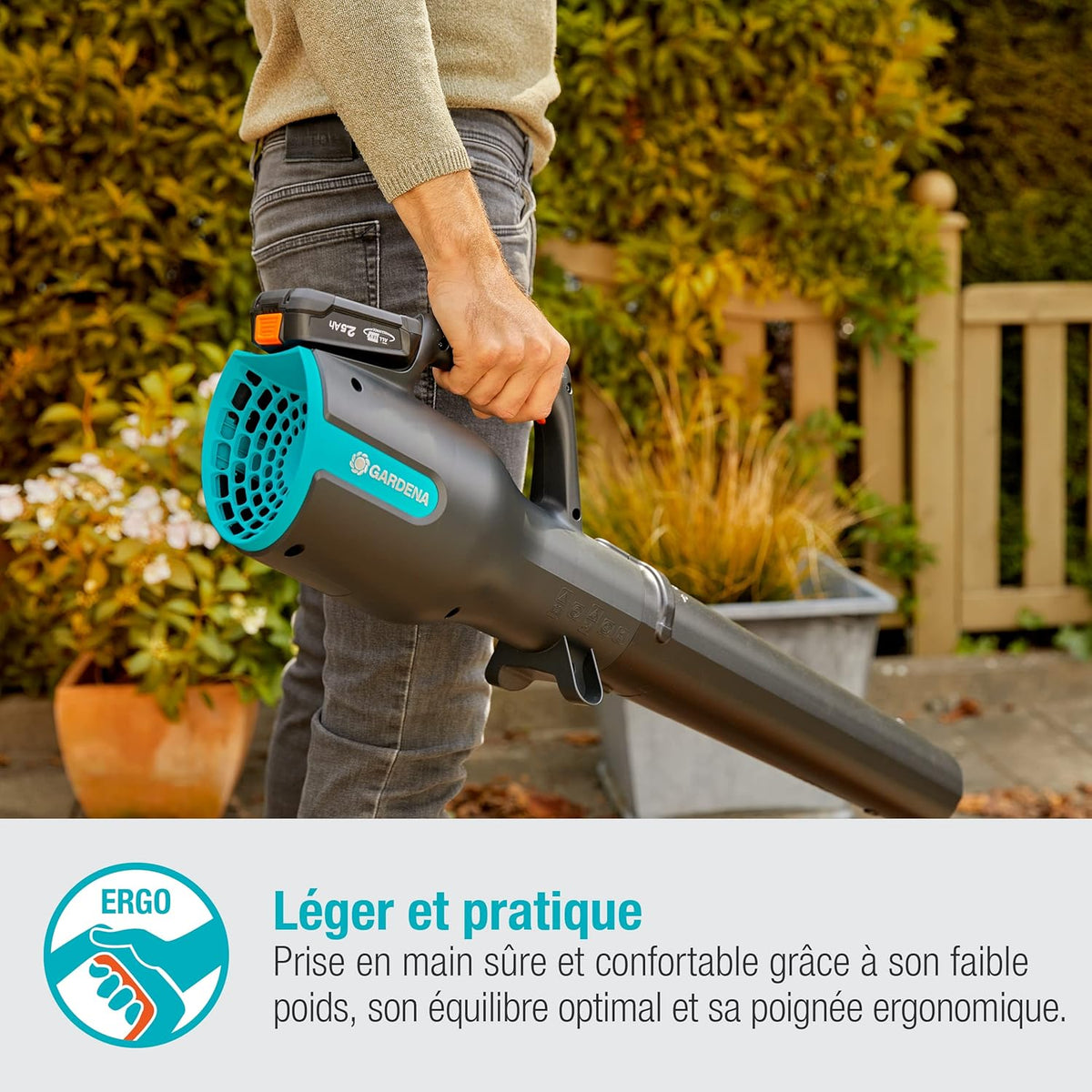 Souffleur à Batterie PowerJet 18V P4A Solo GARDENA — Réf. 14890-55