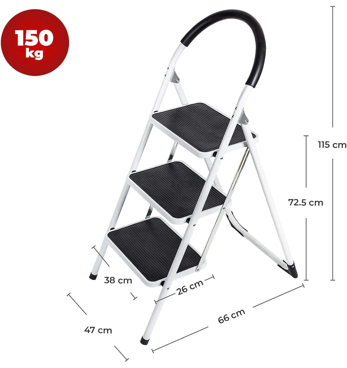 Escabeau ACEM 3 marches en acier - SQES