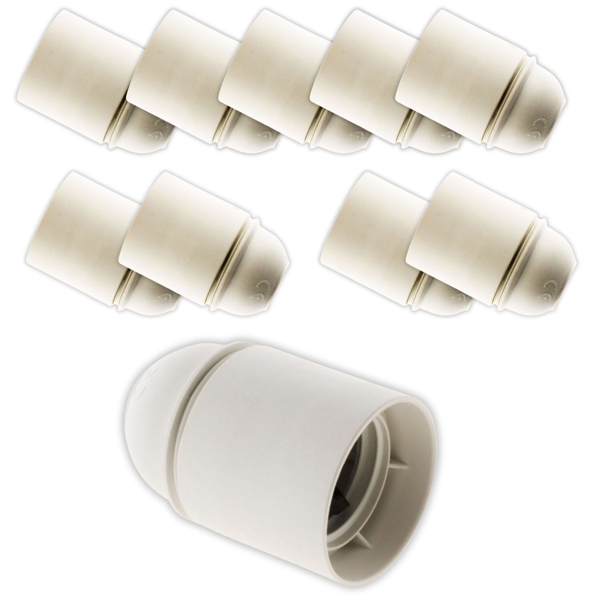 Douille Lisse E27 Blanche - Support Ampoule Standard