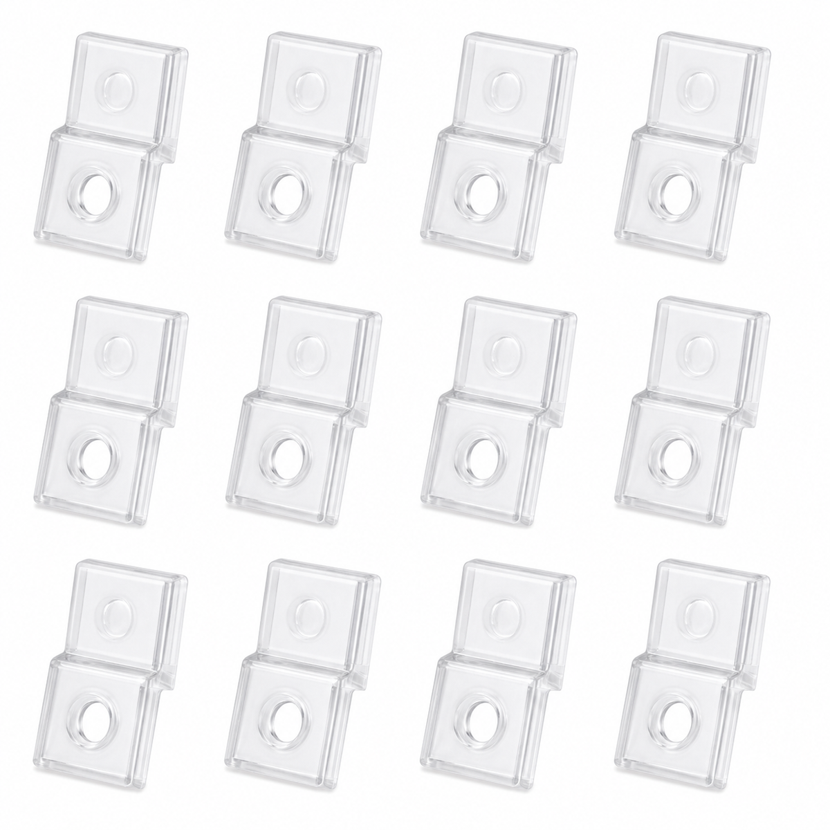 Patte à glass transparente rectangulaire AYTUG RF161 - 24 pièces