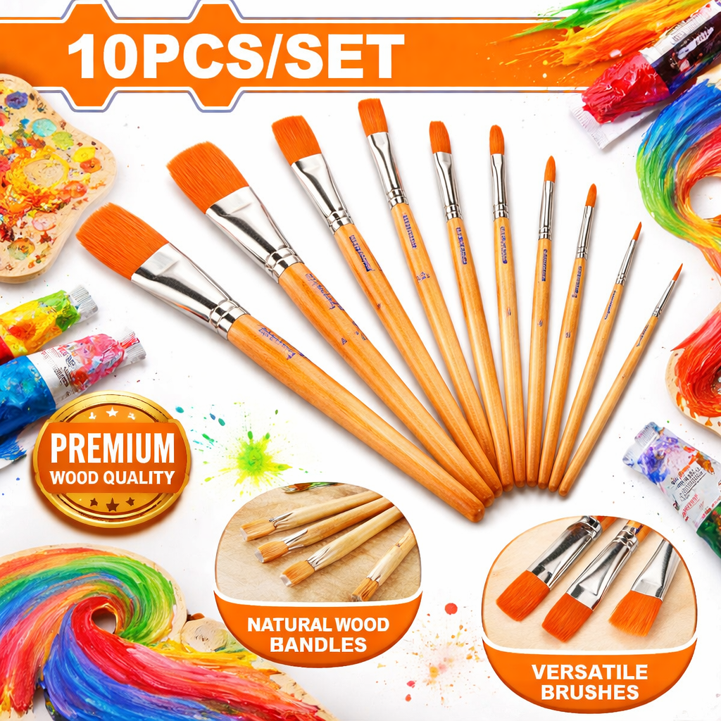 Pinceaux a filet - Pour Artiste - 10 pcs
