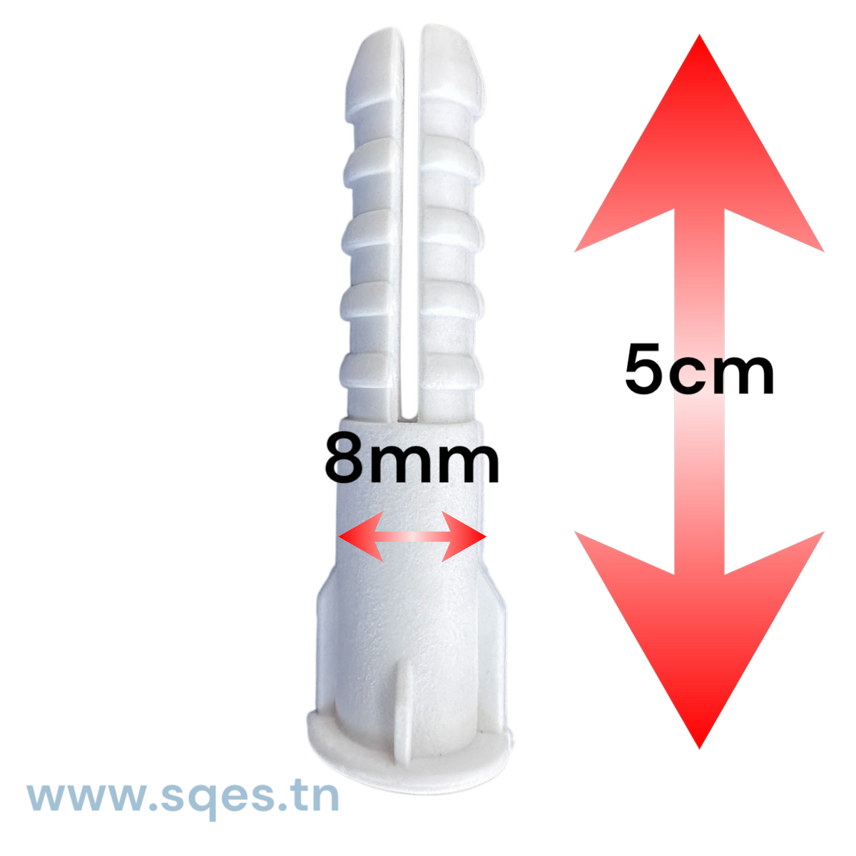 Cheville Plastique en PEHD – Résistance Maximale pour Fixations Solides 8mm