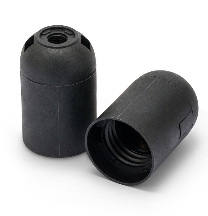 Douille Lisse E27 Noire - Support Ampoule Standard