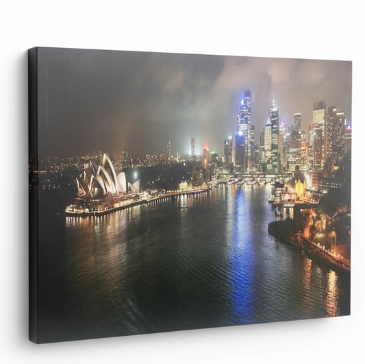 Tableau Lumineux LED Opéra de Sydney 50x70cm