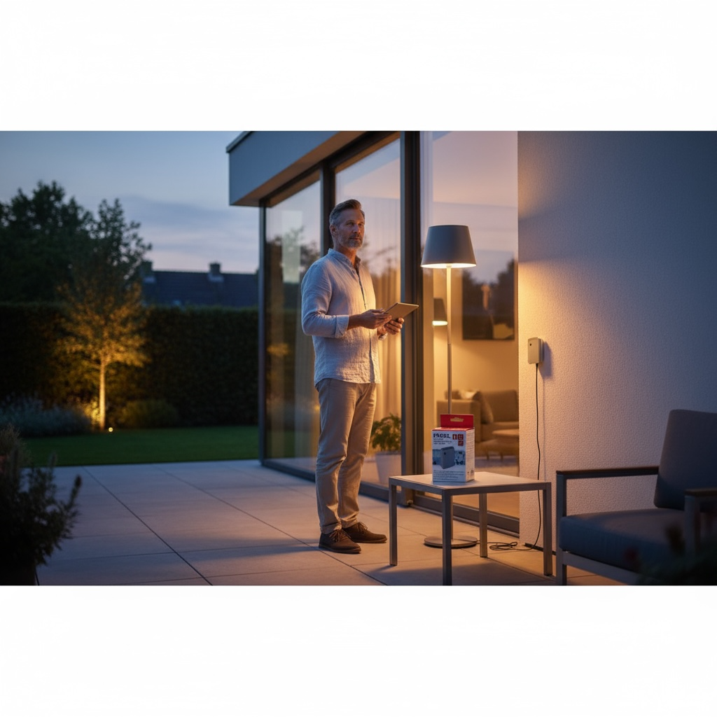 Interrupteur Crépusculaire avec Minuteur PEREL - Max 2000W IP44