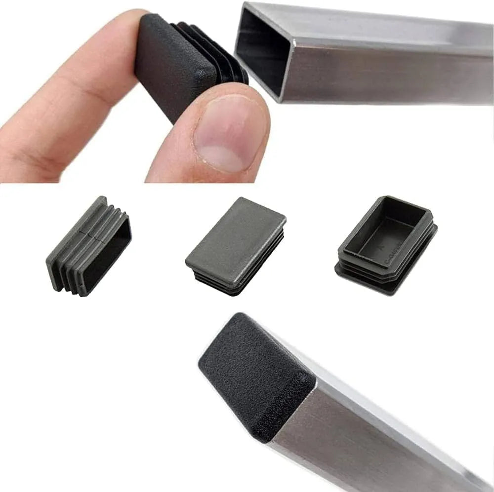 Embout Rectangulaire pour bouchon de meuble - 20 pcs 40mmx20mm NOIR - SQES