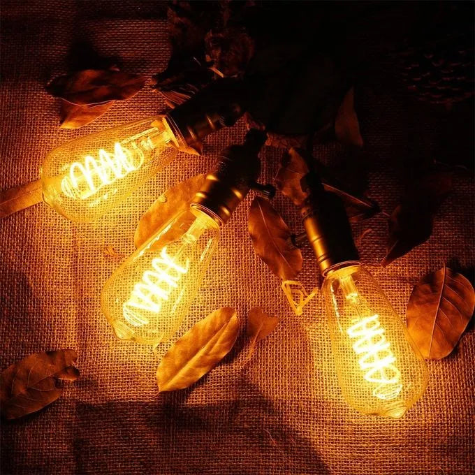 Ampoule LED Filament spiral- Vintage - E27 4W - 2000K - ST64 - SQES