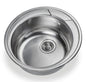 Évier Inox Rond DN 50 Encastrable