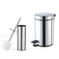 Ensemble Poubelle & Brosse WC  Inoxydables – Design Premium - 5L