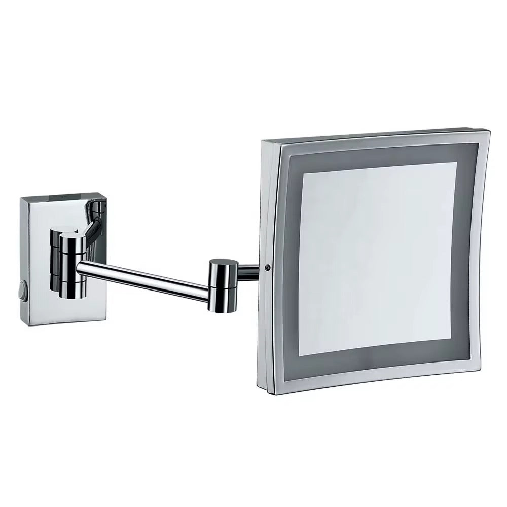 Miroir carré de Maquillage Mural LED Tactile Grossissant