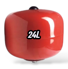 Vase d'Expansion AQUASYSTEM 24L Rouge - Chauffage Central