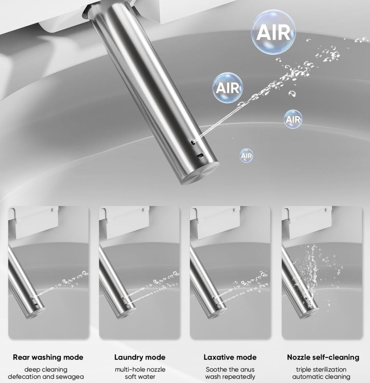 Toilette Japonaise Intelligente cuvette Intégré Tankless – Homary