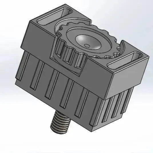 Embout avec glissière réglable pour meuble - 10 pcs 50mmx30mm NOIR - SQES