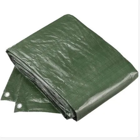 Bache de protection vert 3Mx5M -Avec corde 20 m - Bâche de camping PVC غطاء من القماش المشمع مقاوم للماء - SQES