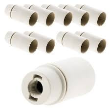 Douille Lisse E14 Blanche - Support Ampoule Petit Culot