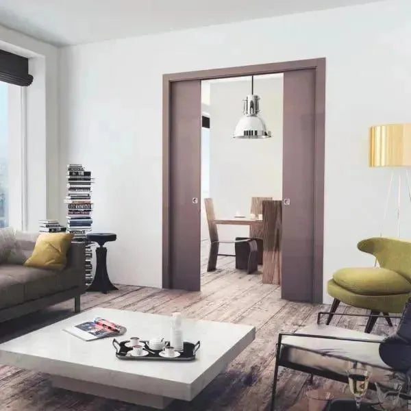 Double Porte coulissantes encastrée dans le PLATRE 2P 1800/2100/100 SCIRIGNO -Made in ITALY- - SQES