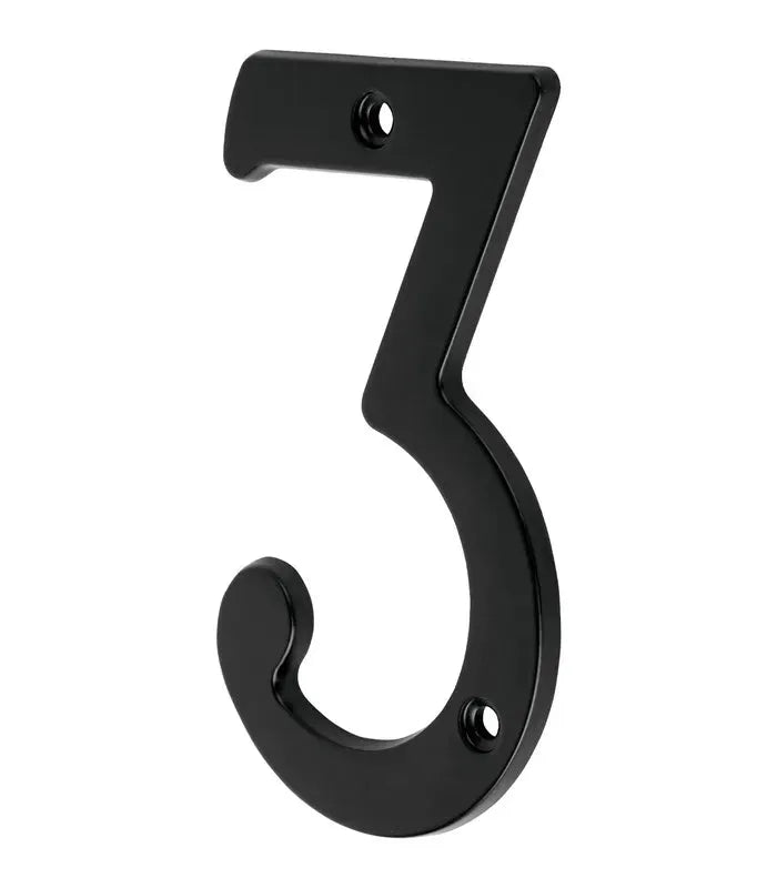 Numéro 3 de maison en plastique Noir - SQES