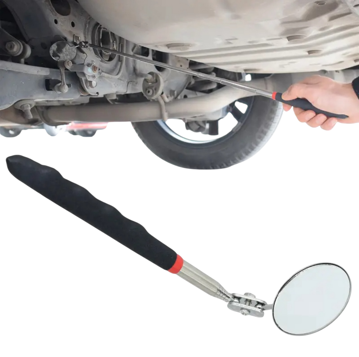 Miroir Télescopique Articulé WADFOW WTU2655 — 850mm Inspection Espaces Difficiles Mécanique