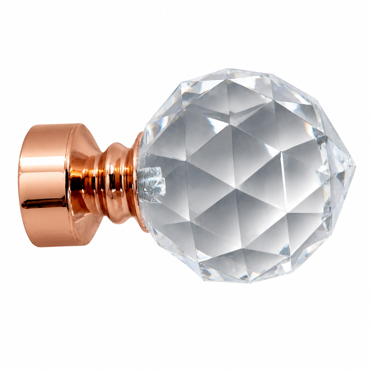 Embout décoratif CRISTAL PERLA aluminium diametre 25mm pour tringles à rideaux SQES TUNISIE 