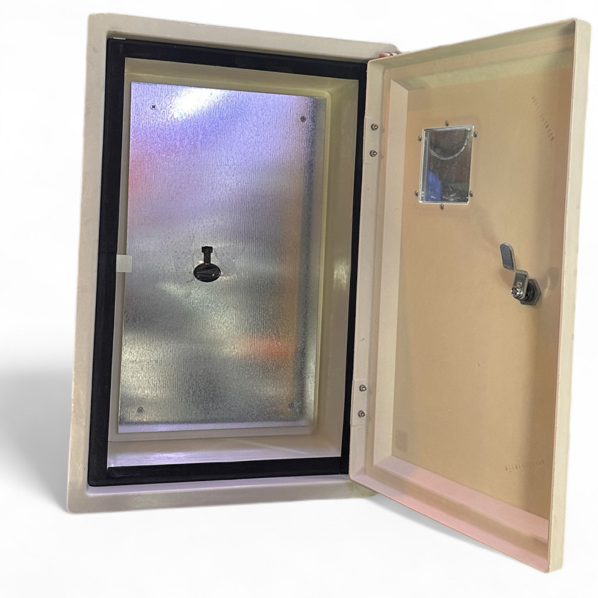 Coffret compteur STEG encastré IP65 – vue intérieure installation électrique Tunisie