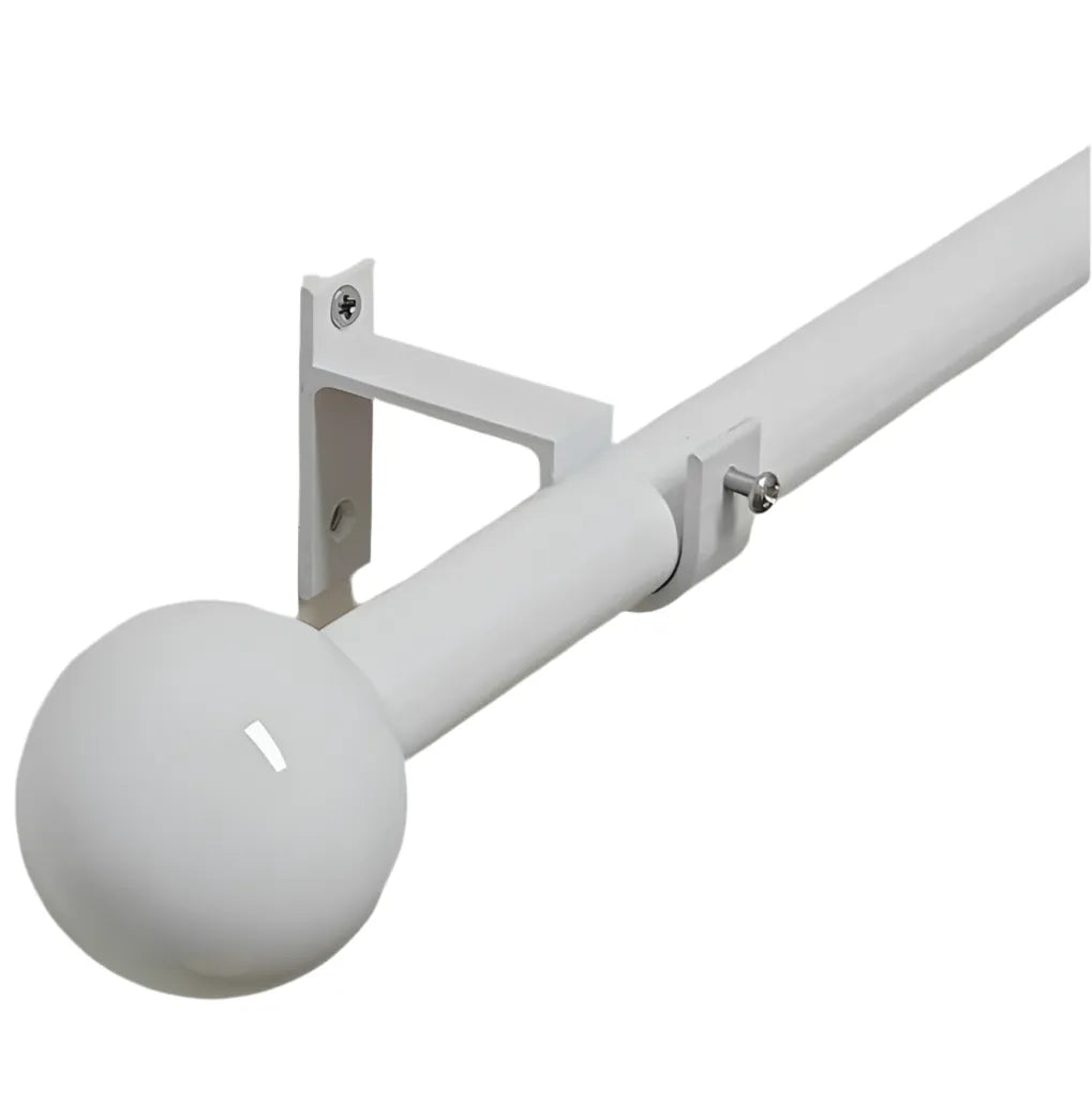Tringle à rideau avec embouts sphérique Blanc - Mhirsi - SQES