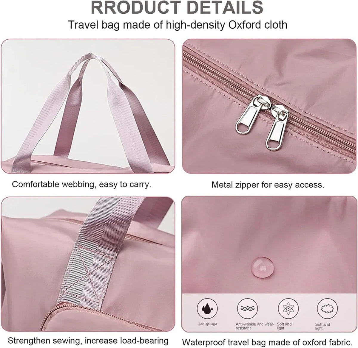 Sac de Voyage pour femme - Sac a main Pliable de Grande Capacité - sacs de voyage & valise - Bagages - SQES