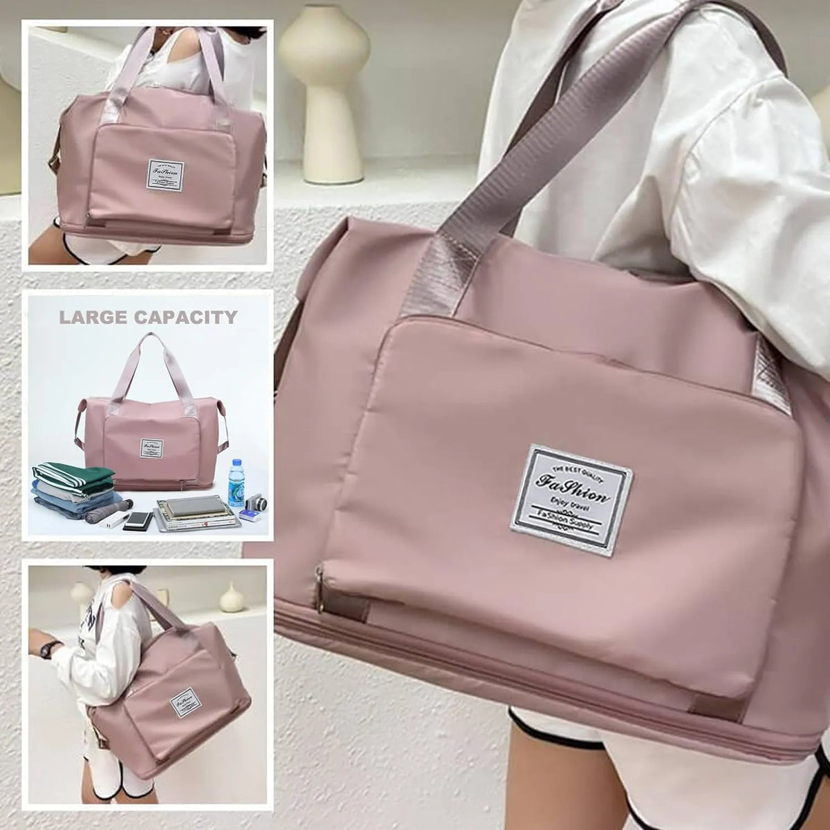 Sac de Voyage pour femme - Sac a main Pliable de Grande Capacité - sacs de voyage & valise - Bagages - SQES