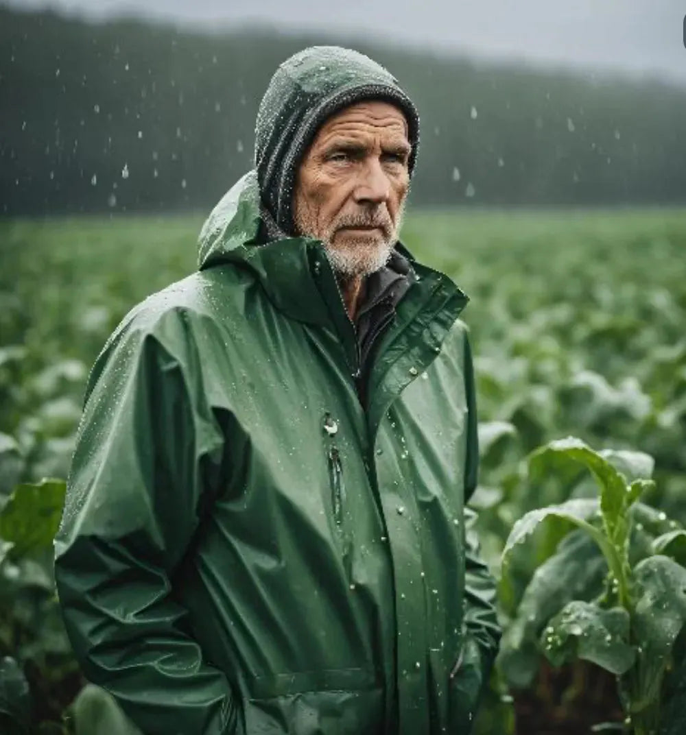Manteau Imperméable Vert, Manteau de protection Anti Pluie XL - SQES
