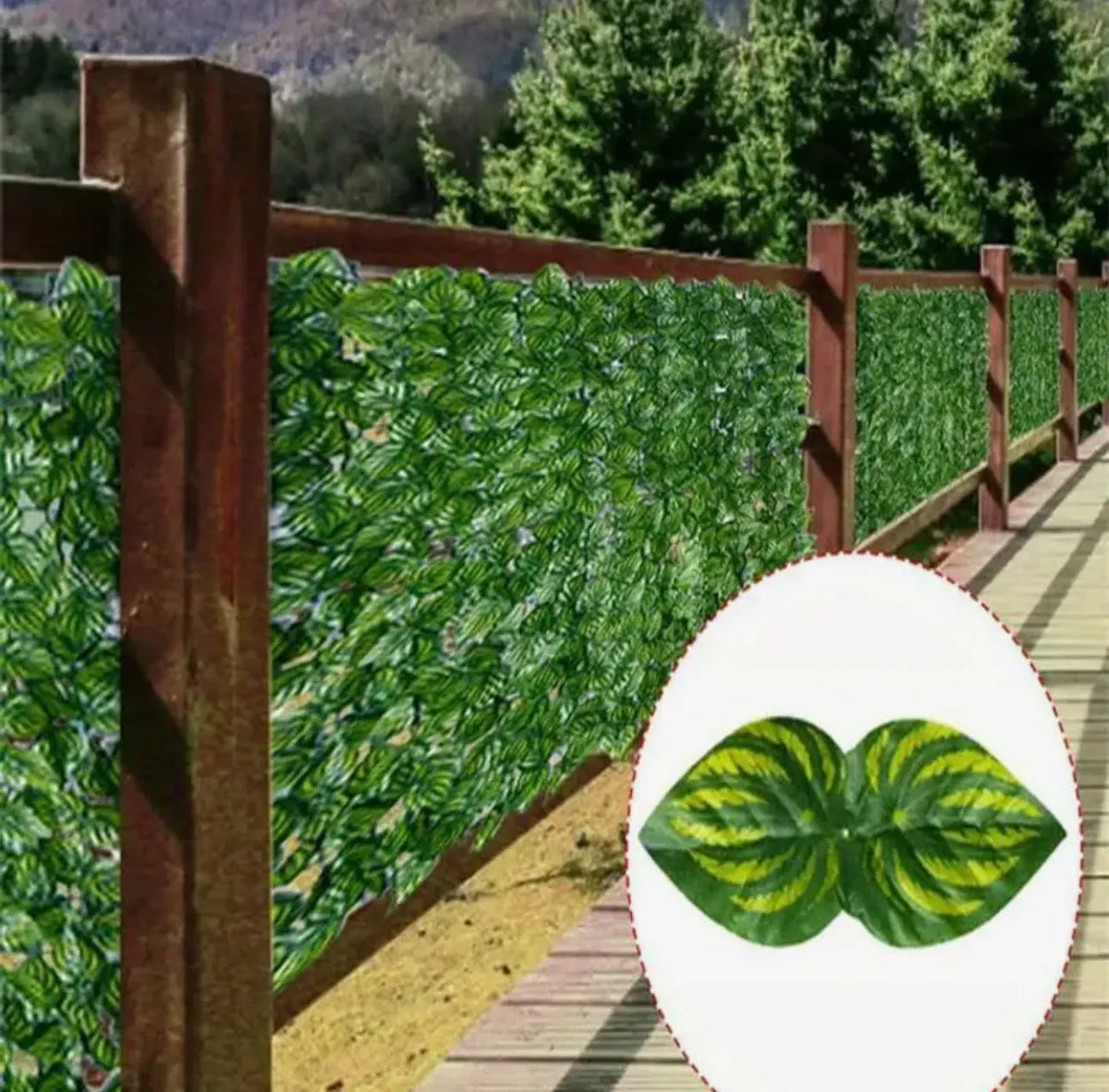 Clôture jardin, Brise vue végétal, Haie artificielle, vert 1mx3m - SQES