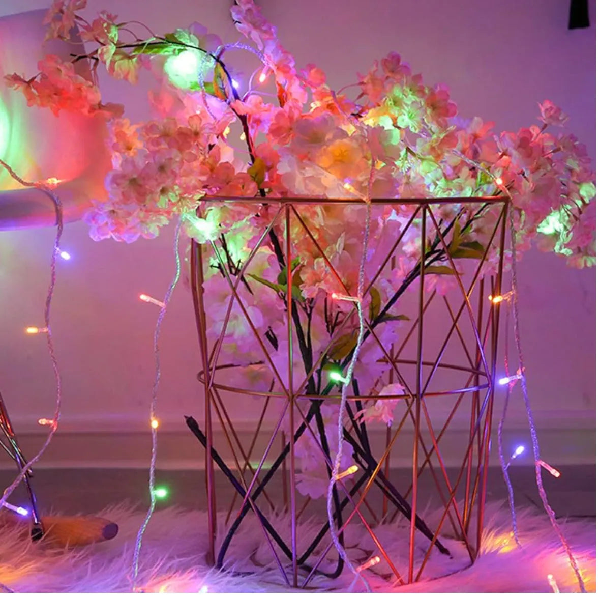 Guirlande lumineuse décoratif - Kit 100 LED multicolore - RGB- 10M - SQES