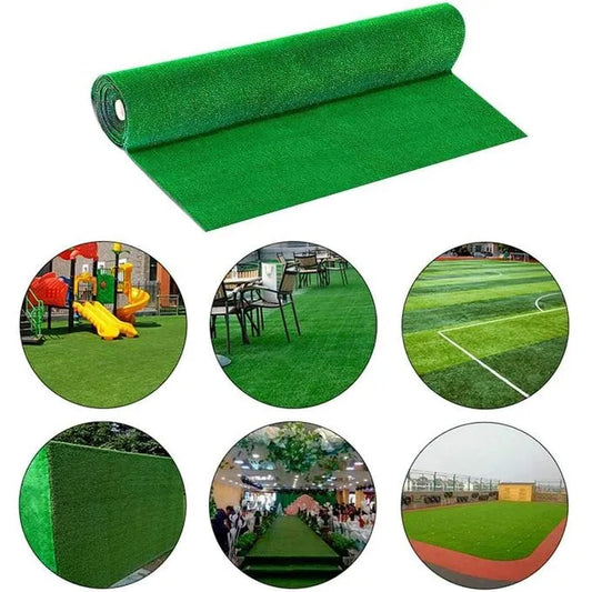 Gazon Artificiel 10mm - Pelouse Synthétique - Rouleau faux herbes Intérieur et Extérieur - SQES