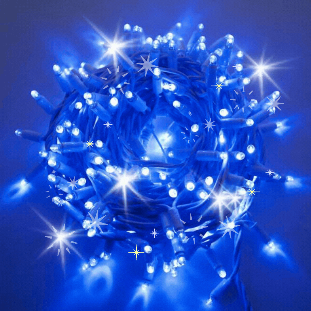 Guirlande lumineuse décoratif - Kit 100 LED Bleu 10M - SQES
