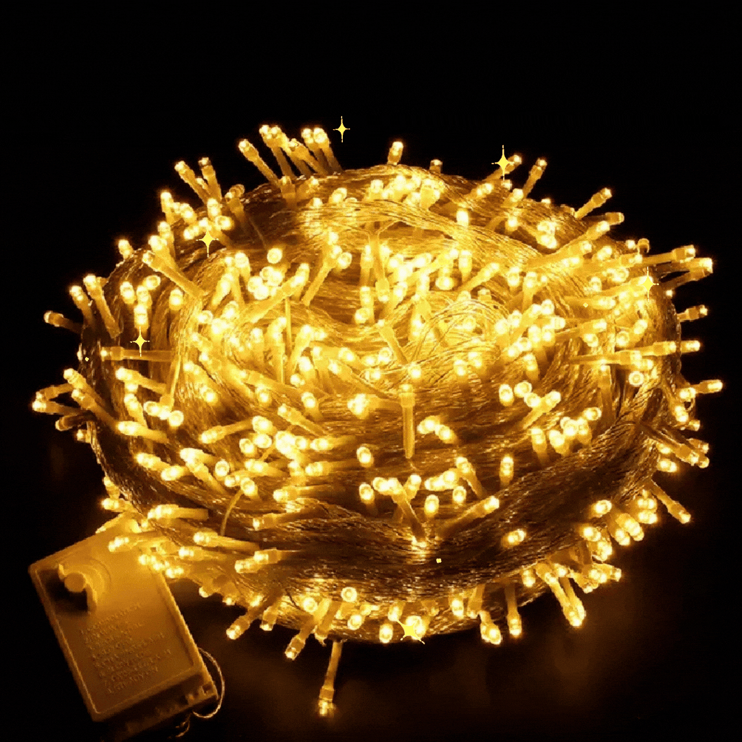 Guirlande De Fête Lumineuse Décorative - 20 M - Jaune - SQES