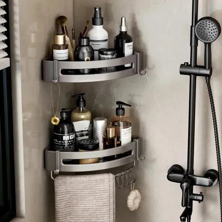 Etagère de Rangement pour salle de bain - 2pcs - Etagère d'angle - SQES
