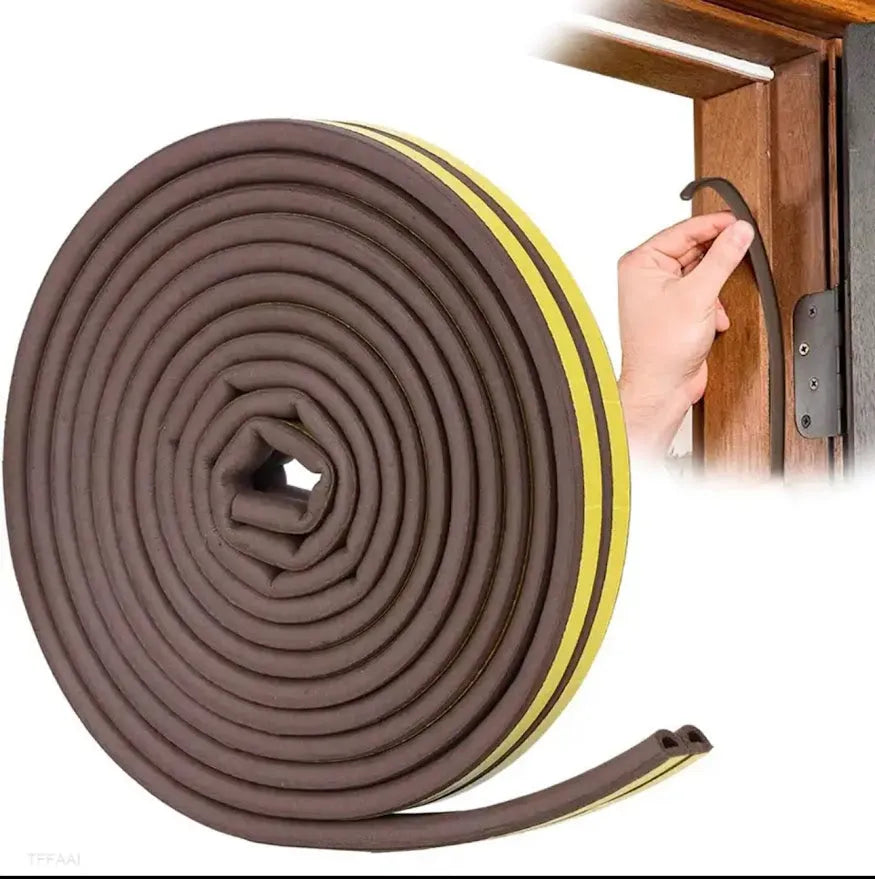 BOSS TAPE Joint d'étanchéité pour porte , fenêtre, isolation thermique, Type D, Marron - SQES