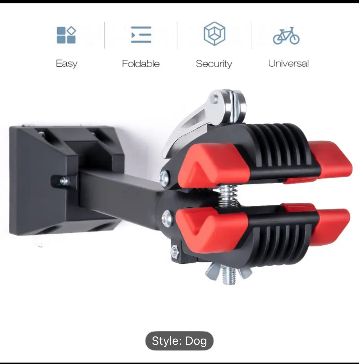 Support Vélo Mural Pliable - Rangement Bicyclette Garage SQES