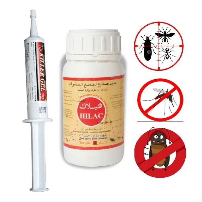 Killer gel 30g + Hilac -Insecticide Concentre Liquide 250 ml - SQES