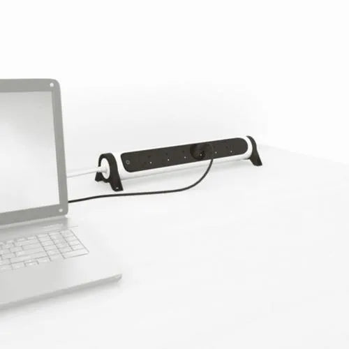Rallonge multiprise avec bloc rotatif de 6 prises 2P+T Surface , interrupteur et cordon longueur 1,5m - SQES