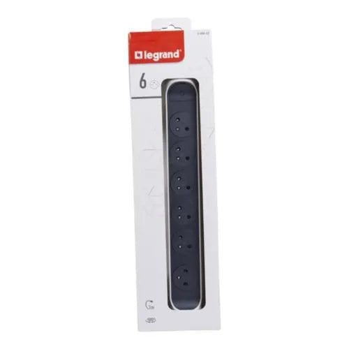 Rallonge multiprise avec bloc rotatif de 6 prises 2P+T Surface , interrupteur et cordon longueur 3m - SQES