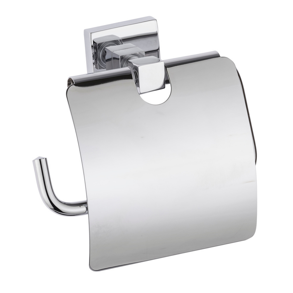 Porte Papier Toilette Chrome Camero MIA avec Couvercle