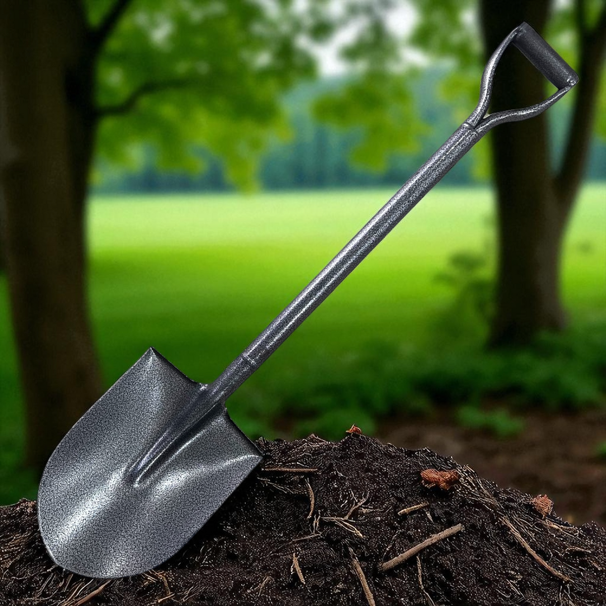 Pelle de Jardinage Robuste Acier Carbone Manche Courte